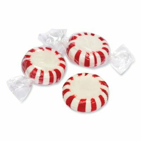 OFFICE SNAX Hard Candy, Starlight Peppermints, 16oz Bag, Red/White 00670